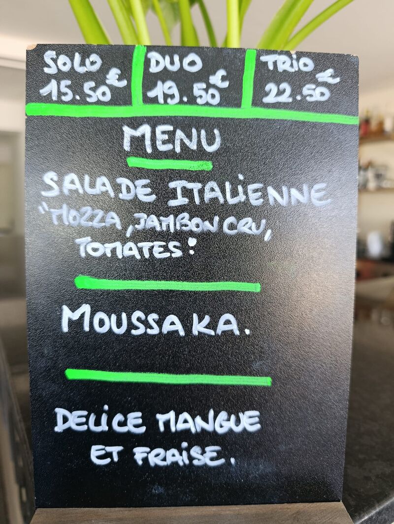 Menu de la semaine